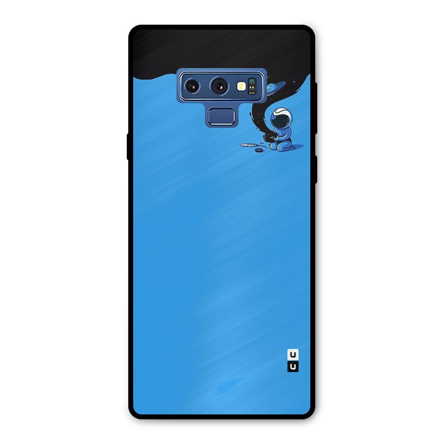 Astronaut Creativity Paint Sky Metal Back Case for Galaxy Note 9