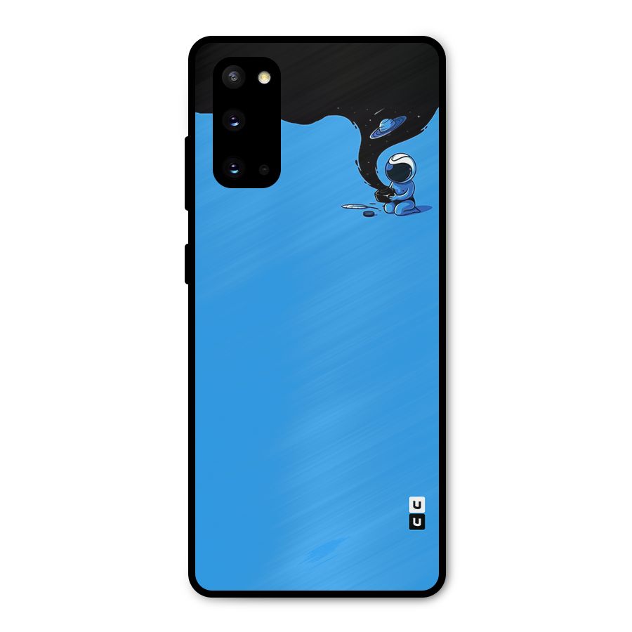 Astronaut Creativity Paint Sky Metal Back Case for Galaxy S20