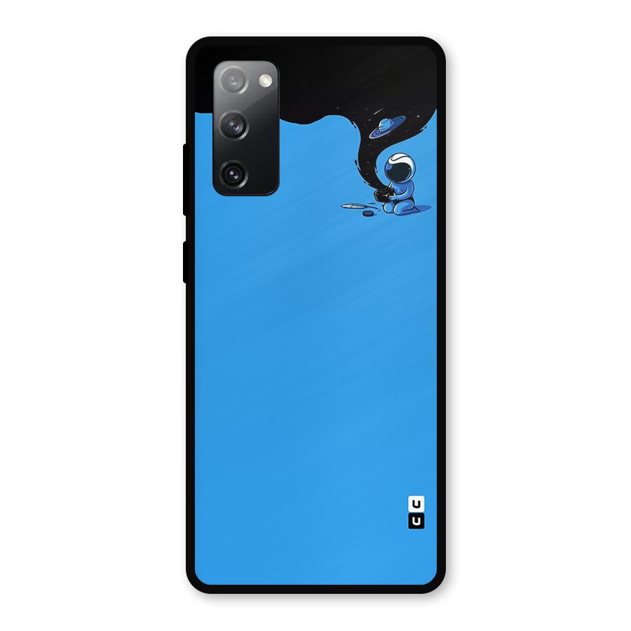 Astronaut Creativity Paint Sky Metal Back Case for Galaxy S20 FE 5G