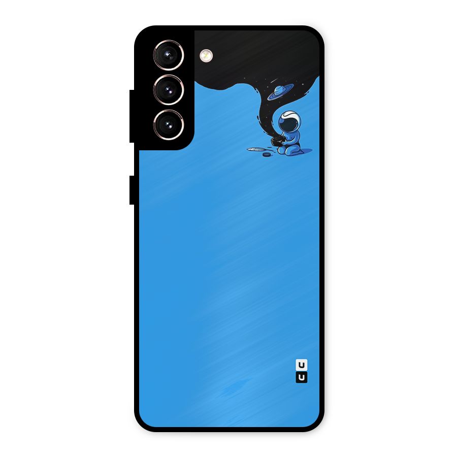 Astronaut Creativity Paint Sky Metal Back Case for Galaxy S21 5G