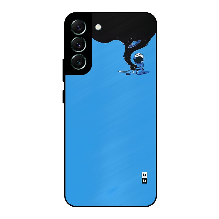 Astronaut Creativity Paint Sky Metal Back Case for Galaxy S22 Plus 5G