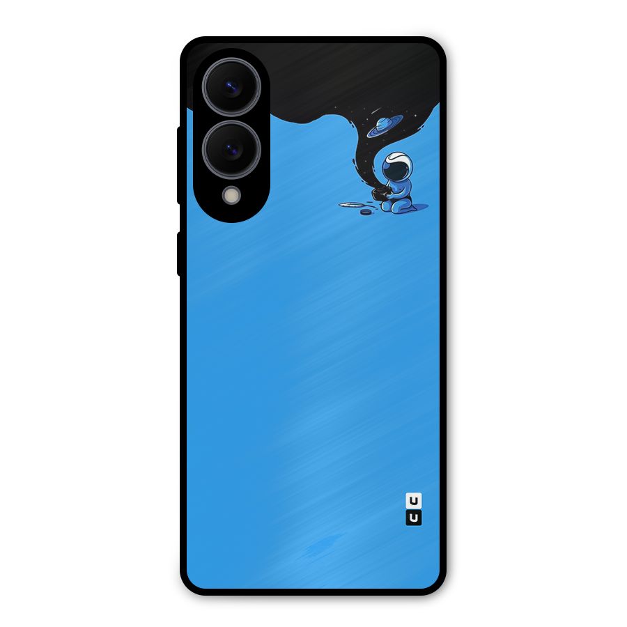Astronaut Creativity Paint Sky Metal Back Case for Galaxy S25 Edge