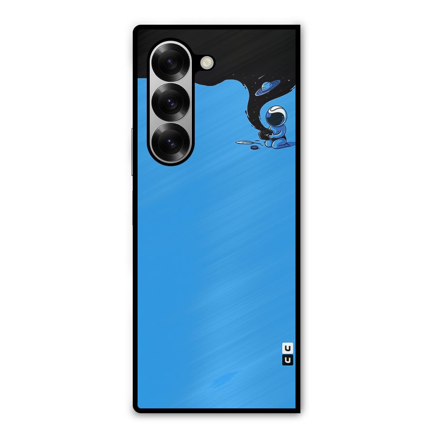 Astronaut Creativity Paint Sky Metal Back Case for Galaxy Z Fold6