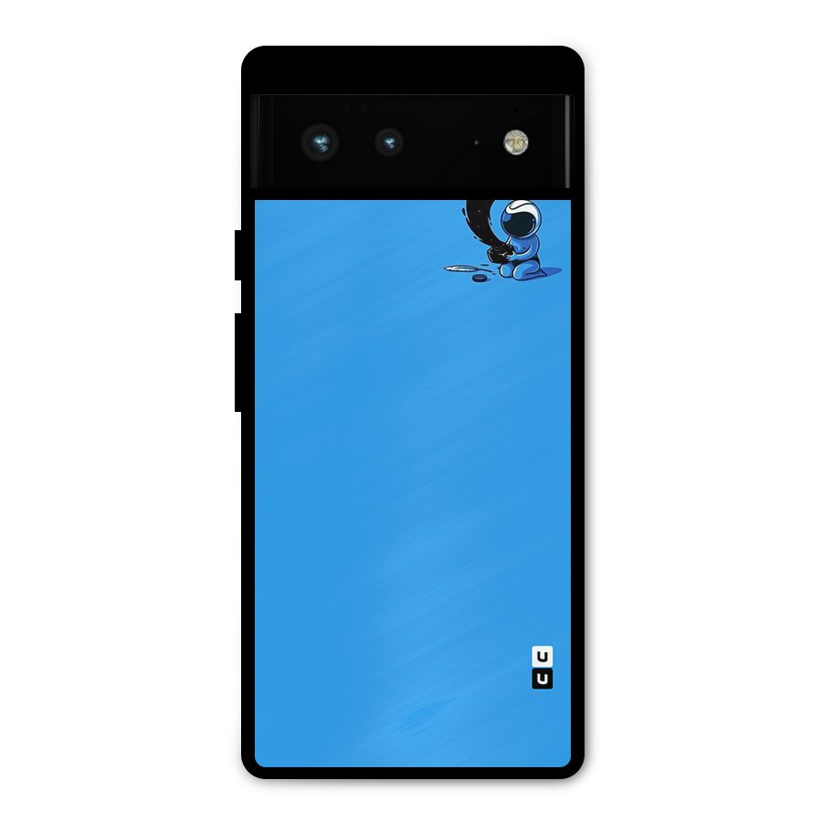 Astronaut Creativity Paint Sky Metal Back Case for Google Pixel 6