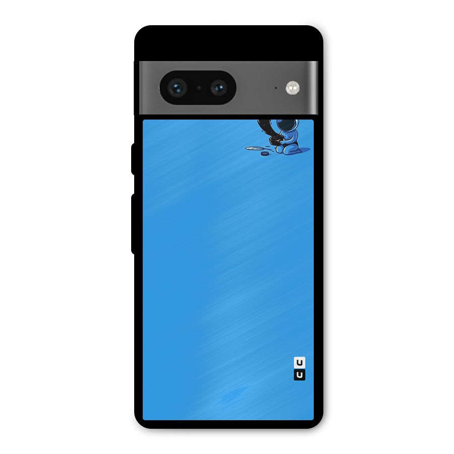 Astronaut Creativity Paint Sky Metal Back Case for Google Pixel 7