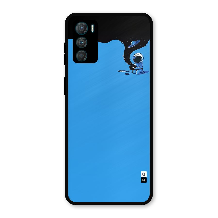 Astronaut Creativity Paint Sky Metal Back Case for Moto G42