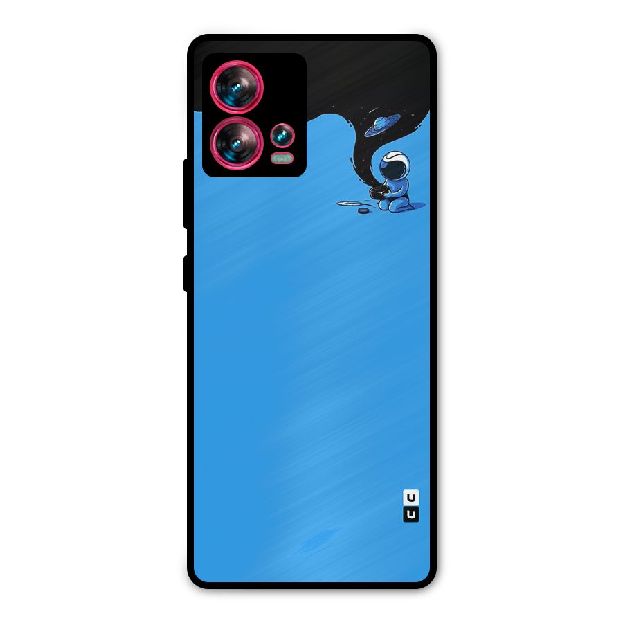 Astronaut Creativity Paint Sky Metal Back Case for Motorola Edge 30 Fusion
