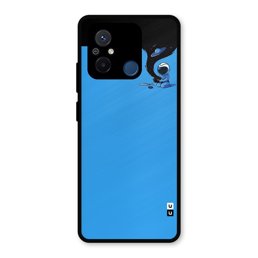Astronaut Creativity Paint Sky Metal Back Case for Poco C55