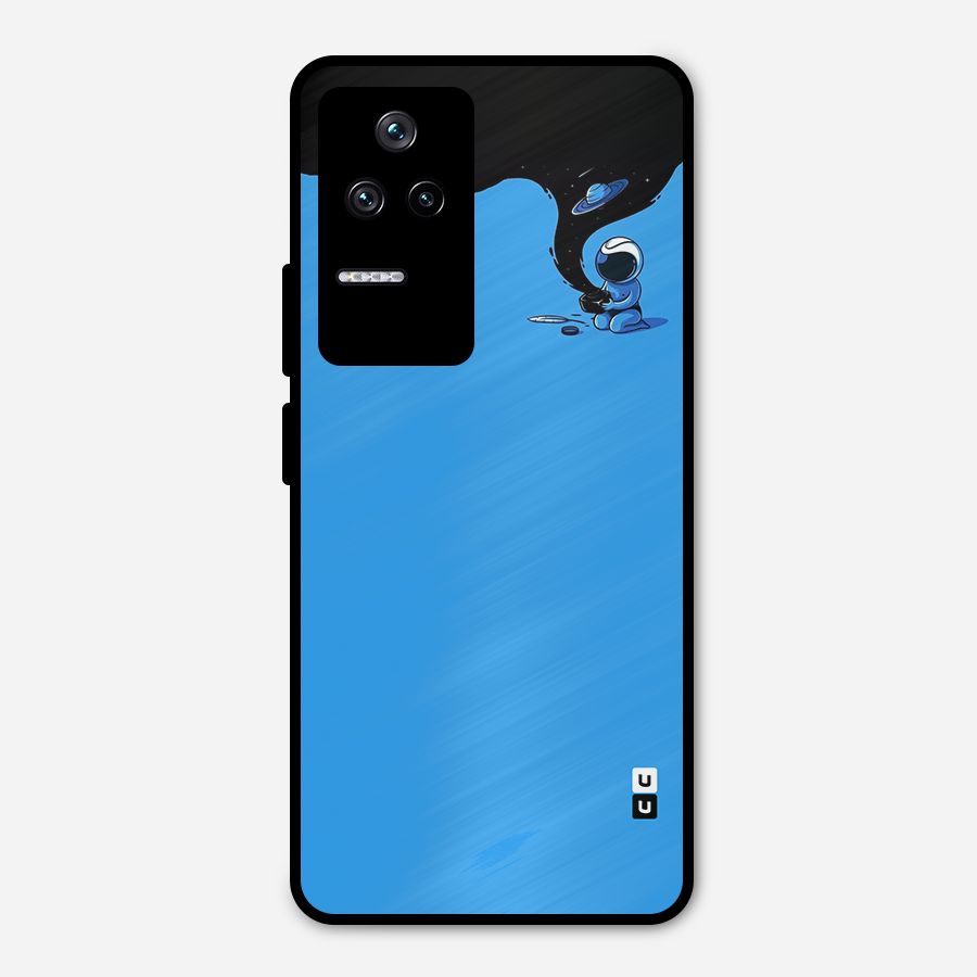 Astronaut Creativity Paint Sky Metal Back Case for Poco F4 5G