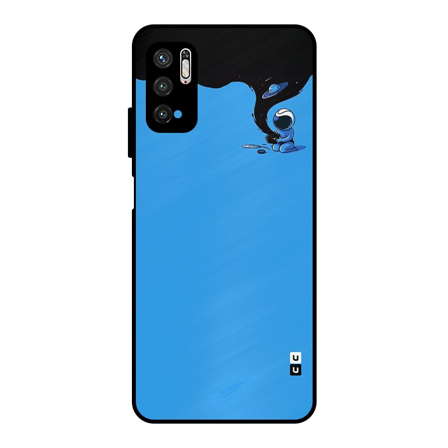 Astronaut Creativity Paint Sky Metal Back Case for Poco M3 Pro 5G