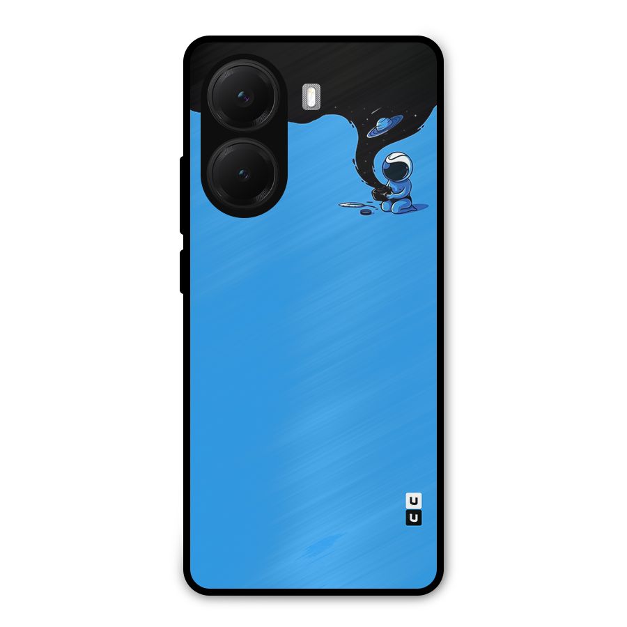 Astronaut Creativity Paint Sky Metal Back Case for Poco X7 Pro
