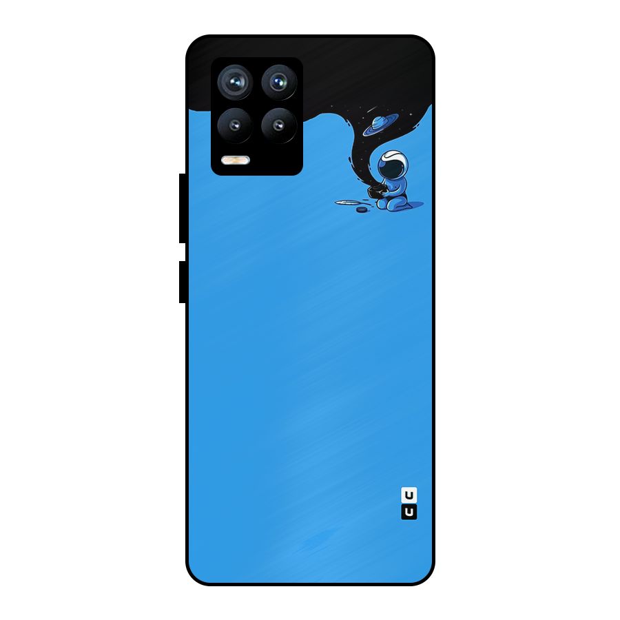 Astronaut Creativity Paint Sky Metal Back Case for Realme 8 Pro