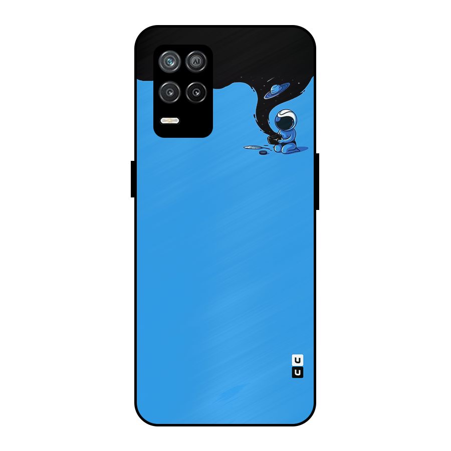 Astronaut Creativity Paint Sky Metal Back Case for Realme 8s 5G