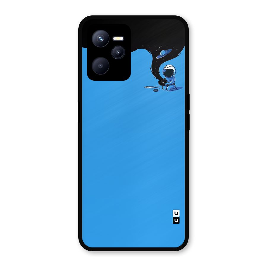 Astronaut Creativity Paint Sky Metal Back Case for Realme C35