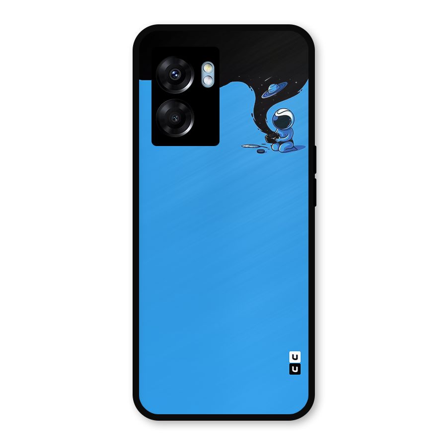 Astronaut Creativity Paint Sky Metal Back Case for Realme Narzo 50 5G