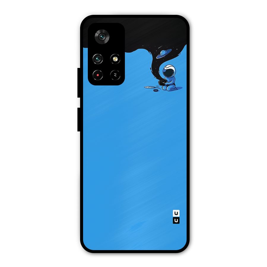 Astronaut Creativity Paint Sky Metal Back Case for Redmi Note 11T 5G