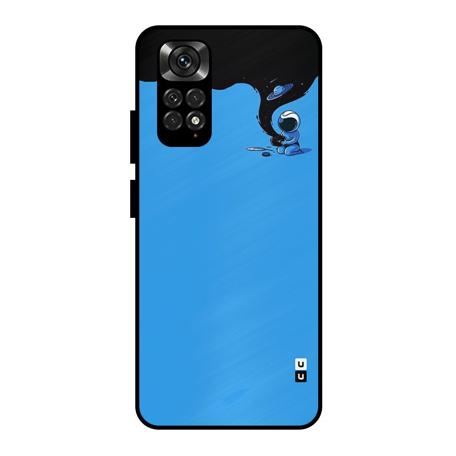 Astronaut Creativity Paint Sky Metal Back Case for Redmi Note 11 Pro