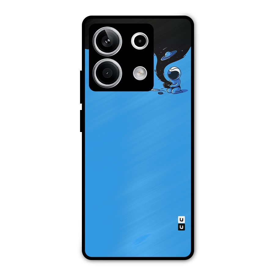 Astronaut Creativity Paint Sky Metal Back Case for Redmi Note 13 5G