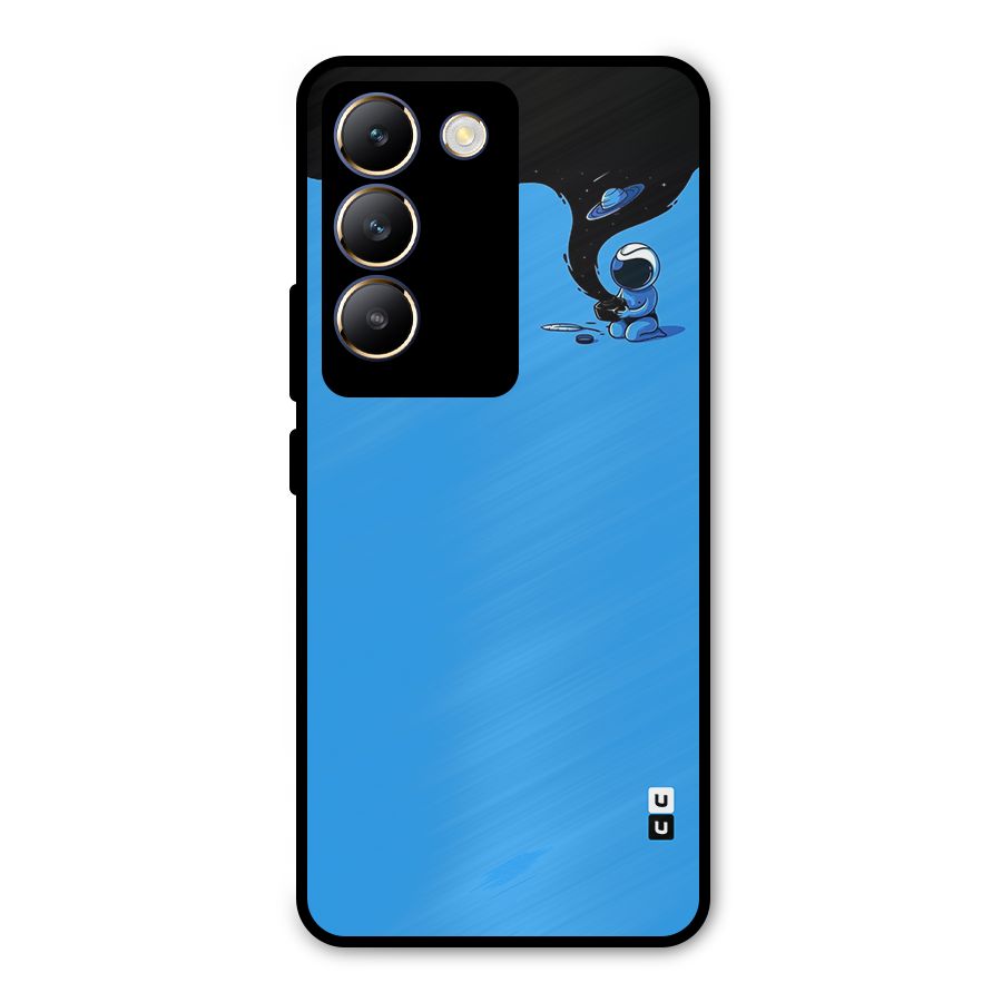 Astronaut Creativity Paint Sky Metal Back Case for Vivo T3 5G