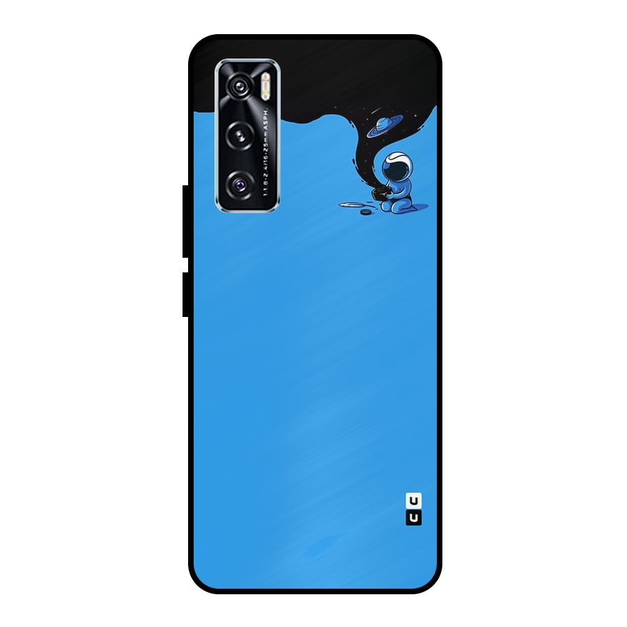 Astronaut Creativity Paint Sky Metal Back Case for Vivo V20 SE