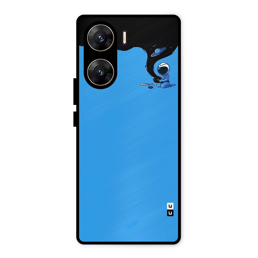 Astronaut Creativity Paint Sky Metal Back Case for Vivo V29e