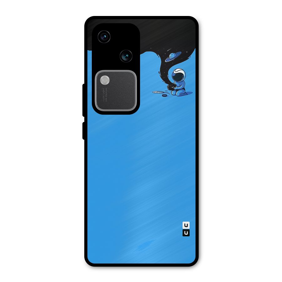 Astronaut Creativity Paint Sky Metal Back Case for Vivo V30