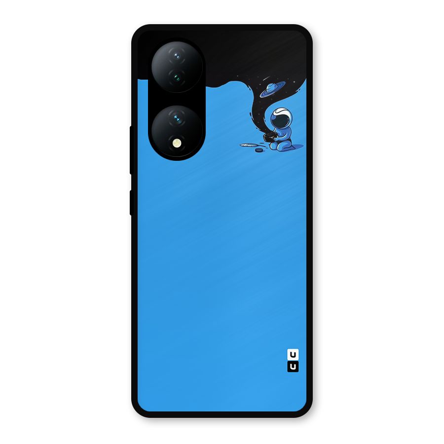 Astronaut Creativity Paint Sky Metal Back Case for Vivo Y100