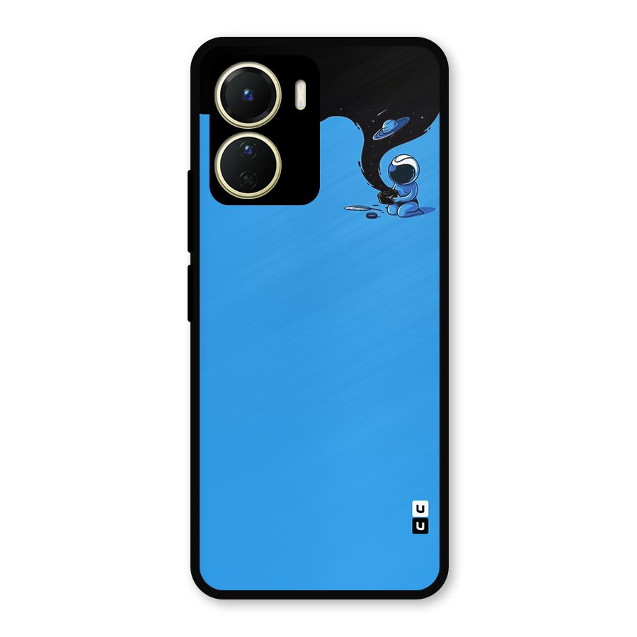 Astronaut Creativity Paint Sky Metal Back Case for Vivo Y16