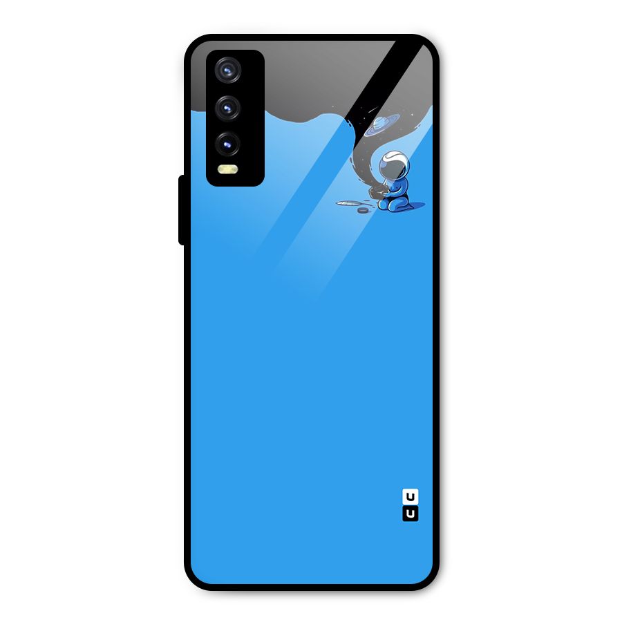 Astronaut Creativity Paint Sky Metal Back Case for Vivo Y20g