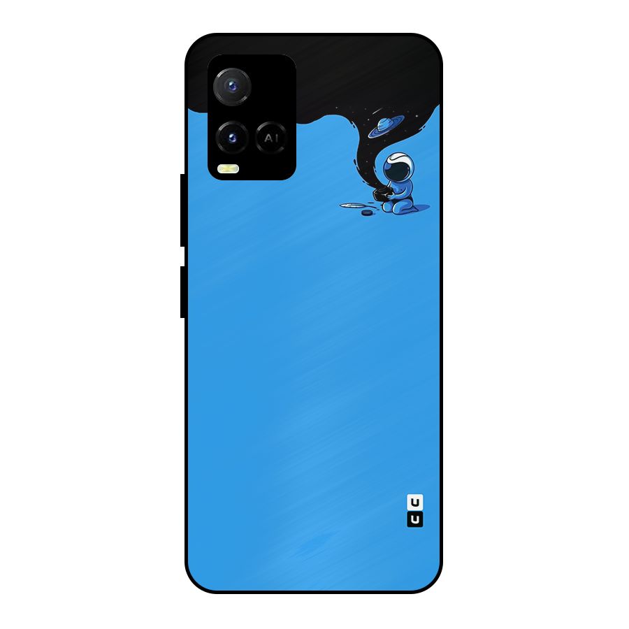 Astronaut Creativity Paint Sky Metal Back Case for Vivo Y21T