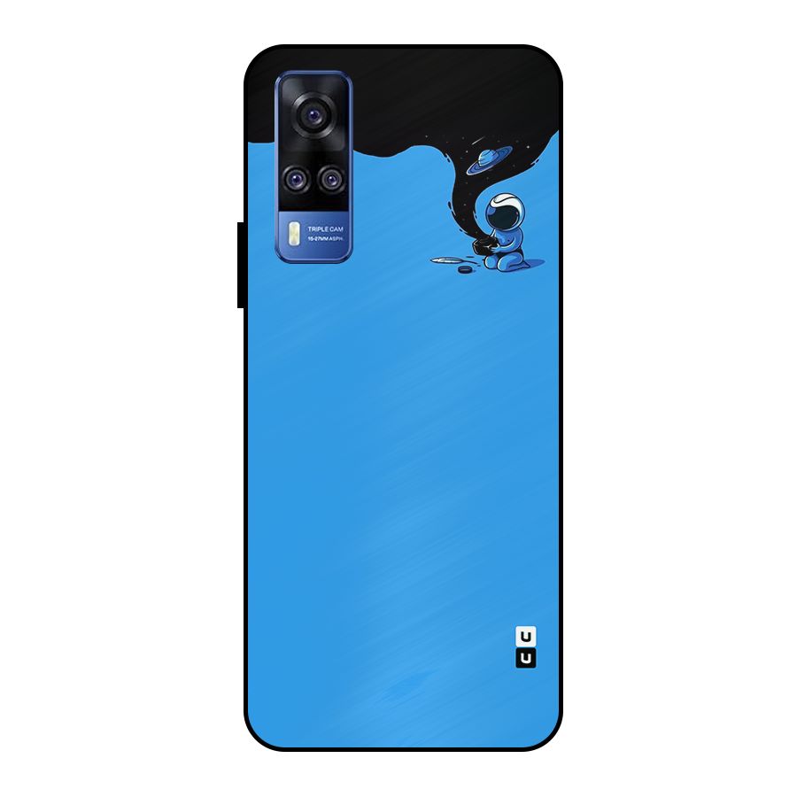 Astronaut Creativity Paint Sky Metal Back Case for Vivo Y51