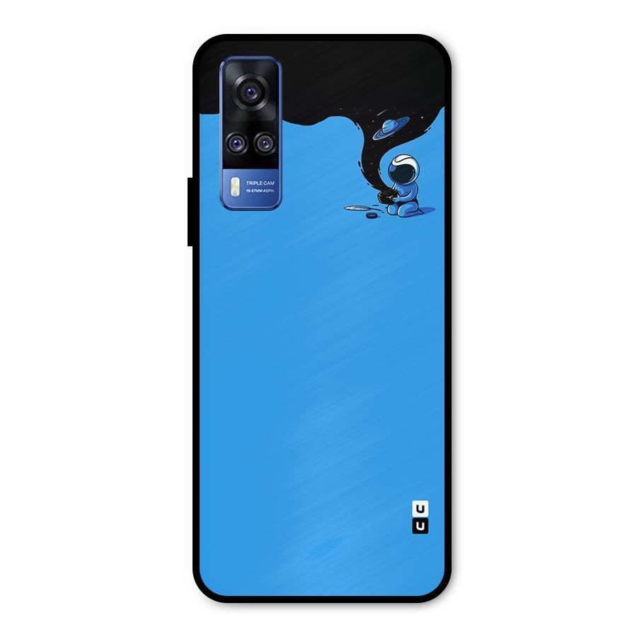 Astronaut Creativity Paint Sky Metal Back Case for Vivo Y51A