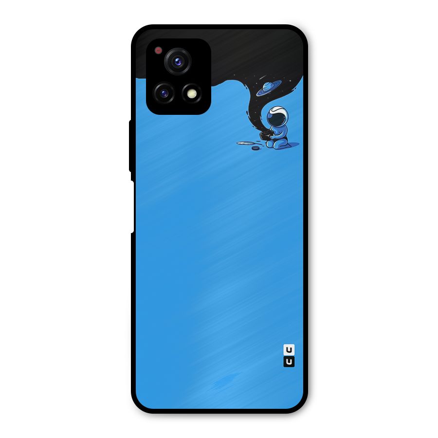 Astronaut Creativity Paint Sky Metal Back Case for Vivo Y72 5G