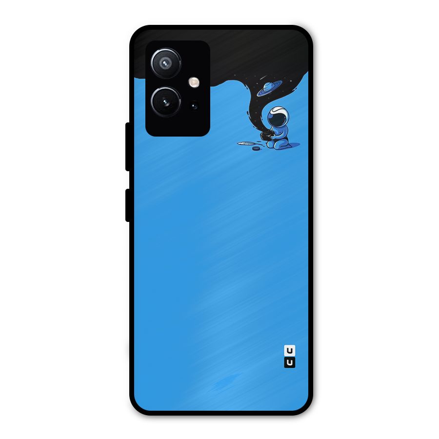 Astronaut Creativity Paint Sky Metal Back Case for Vivo Y75 5G