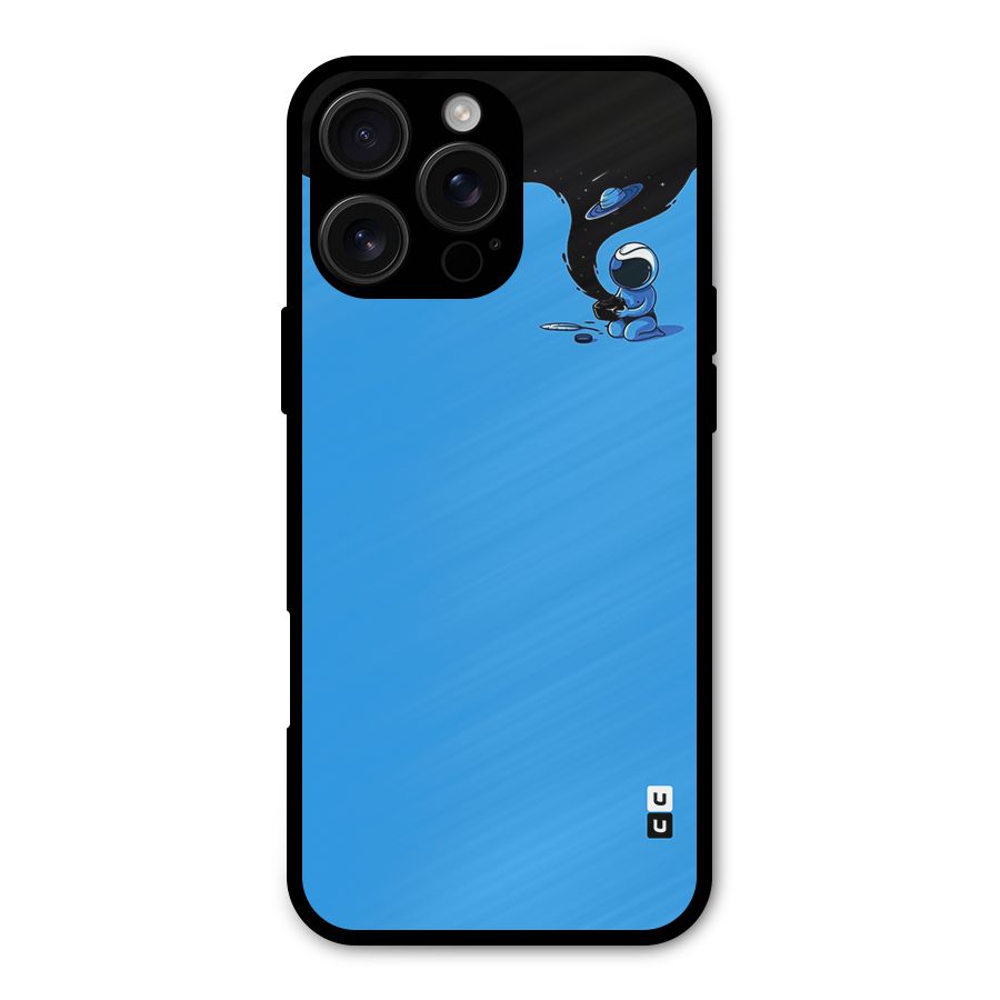 Astronaut Creativity Paint Sky Metal Back Case for iPhone 16 Pro Max