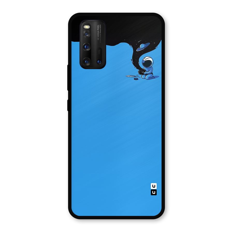 Astronaut Creativity Paint Sky Metal Back Case for iQOO 3