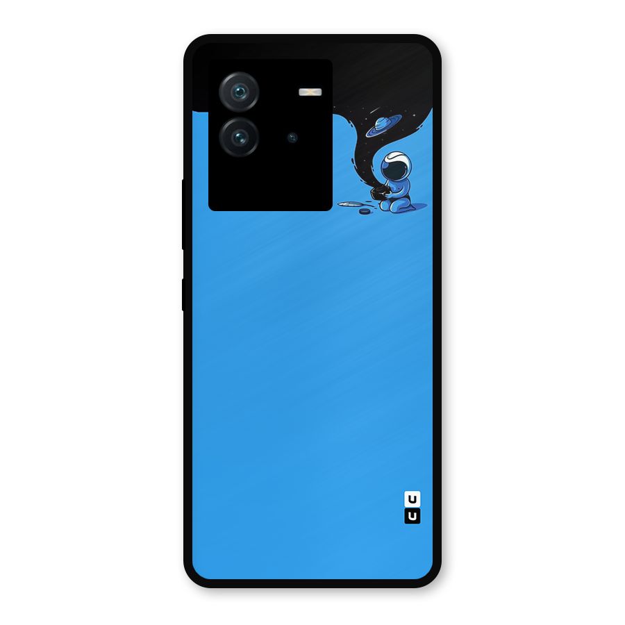 Astronaut Creativity Paint Sky Metal Back Case for iQOO Neo 6 5G