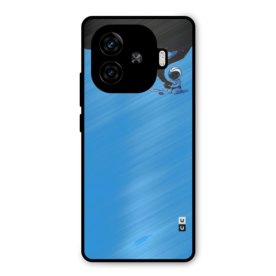 Astronaut Creativity Paint Sky Metal Back Case for iQOO Z9 Turbo