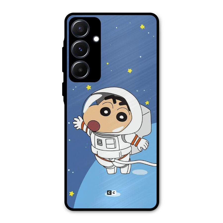 Astronaut Shinchan Metal Back Case for Galaxy A55