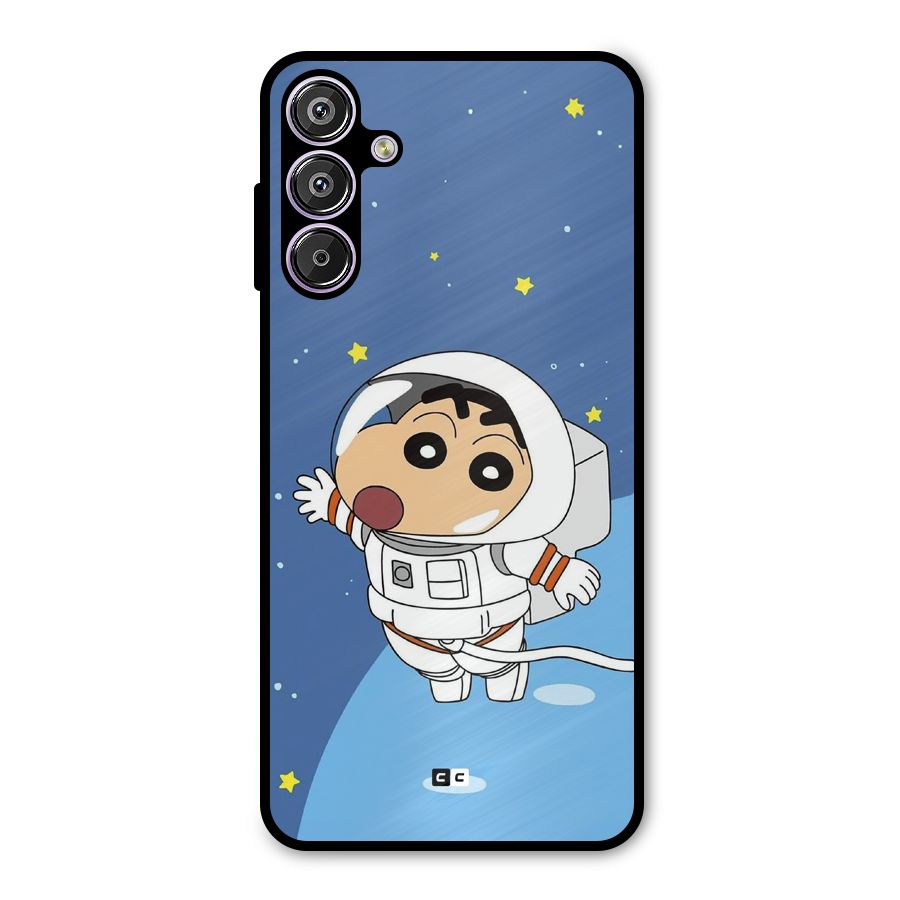 Astronaut Shinchan Metal Back Case for Galaxy F15