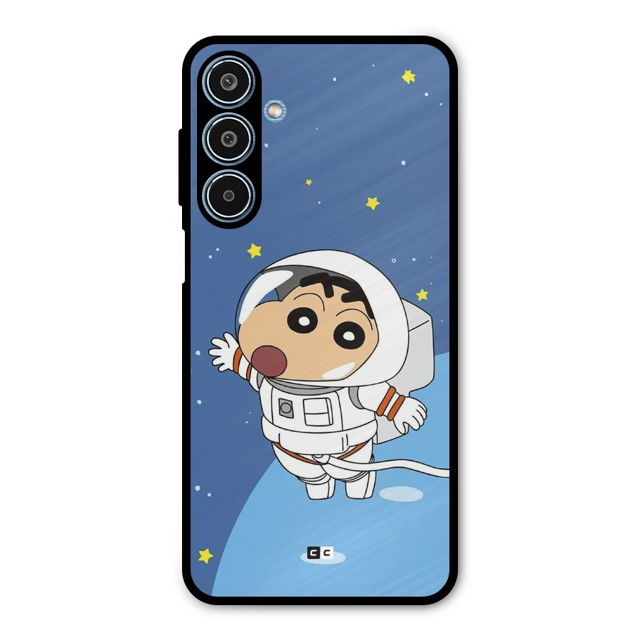 Astronaut Shinchan Metal Back Case for Galaxy M35