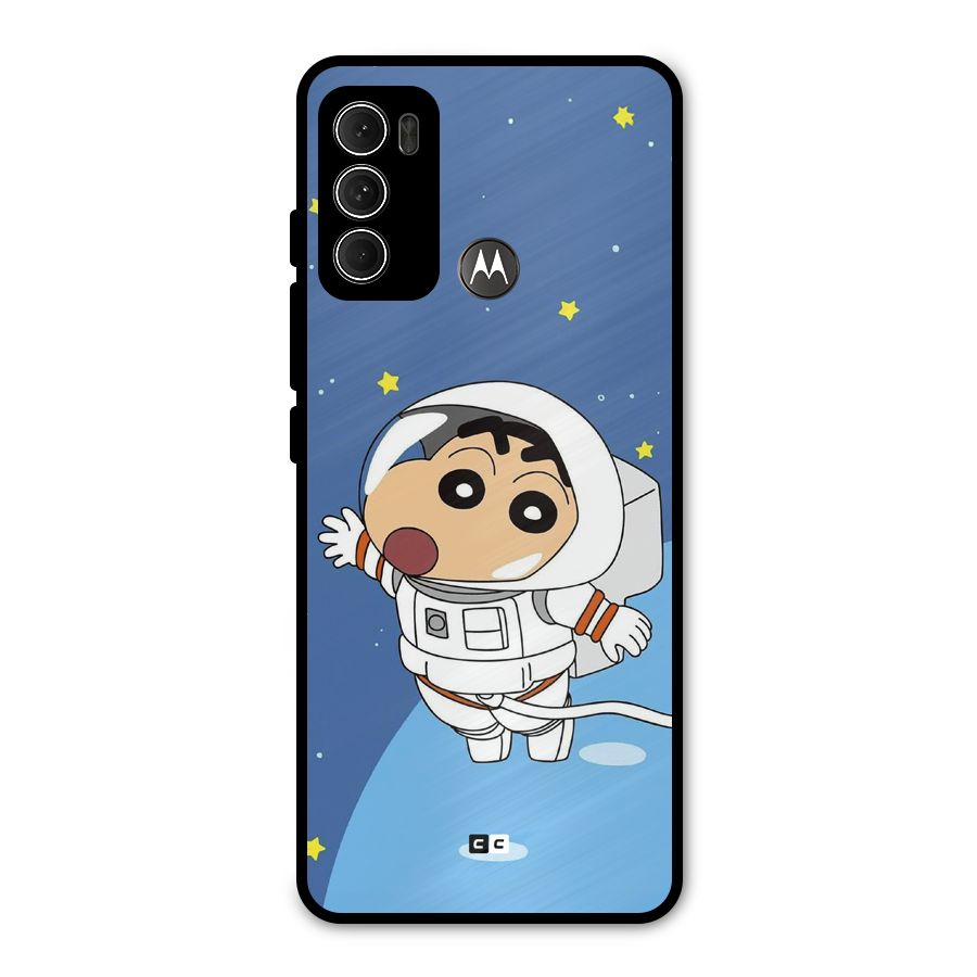 Astronaut Shinchan Metal Back Case for Moto G60