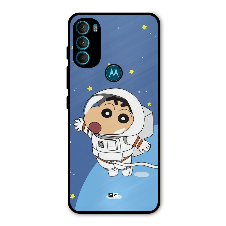 Astronaut Shinchan Metal Back Case for Moto G71 5G