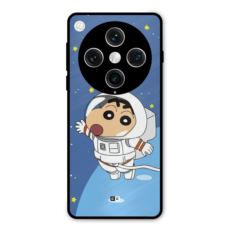 Astronaut Shinchan Metal Back Case for Oppo Find X8 Pro