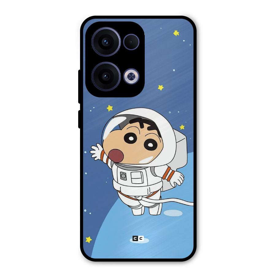 Astronaut Shinchan Metal Back Case for Oppo Reno13