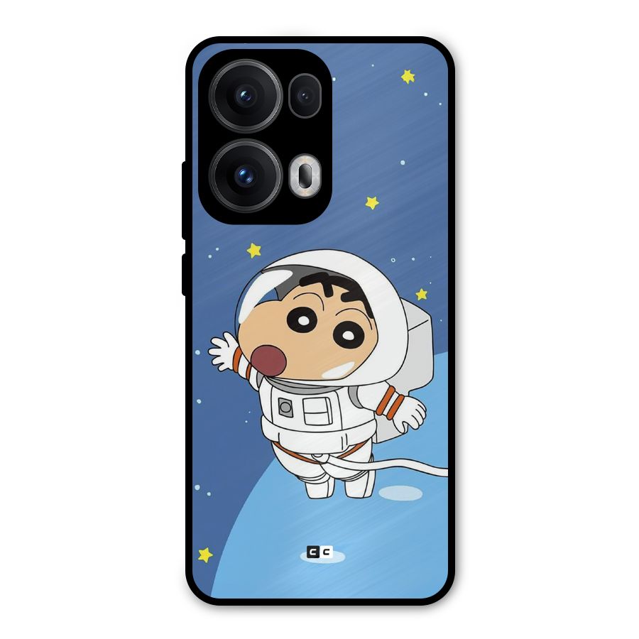 Astronaut Shinchan Metal Back Case for Oppo Reno13 Pro