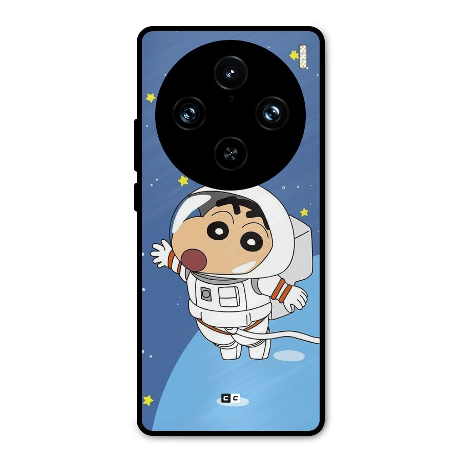 Astronaut Shinchan Metal Back Case for Vivo X100 Pro