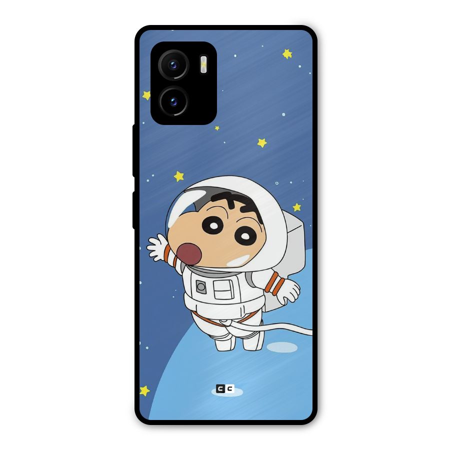 Astronaut Shinchan Metal Back Case for Vivo Y15s
