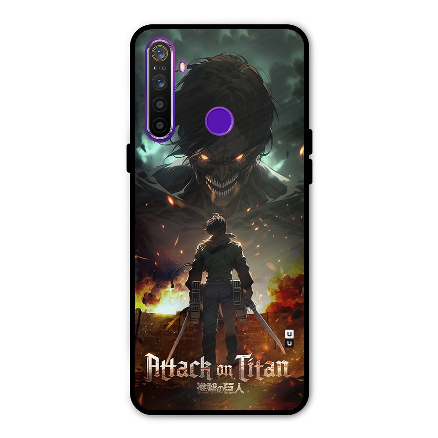 Atack On Titan Glass Back Case for Realme 5s