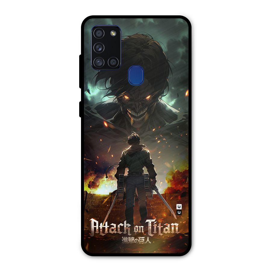 Atack On Titan Metal Back Case for Galaxy A21s